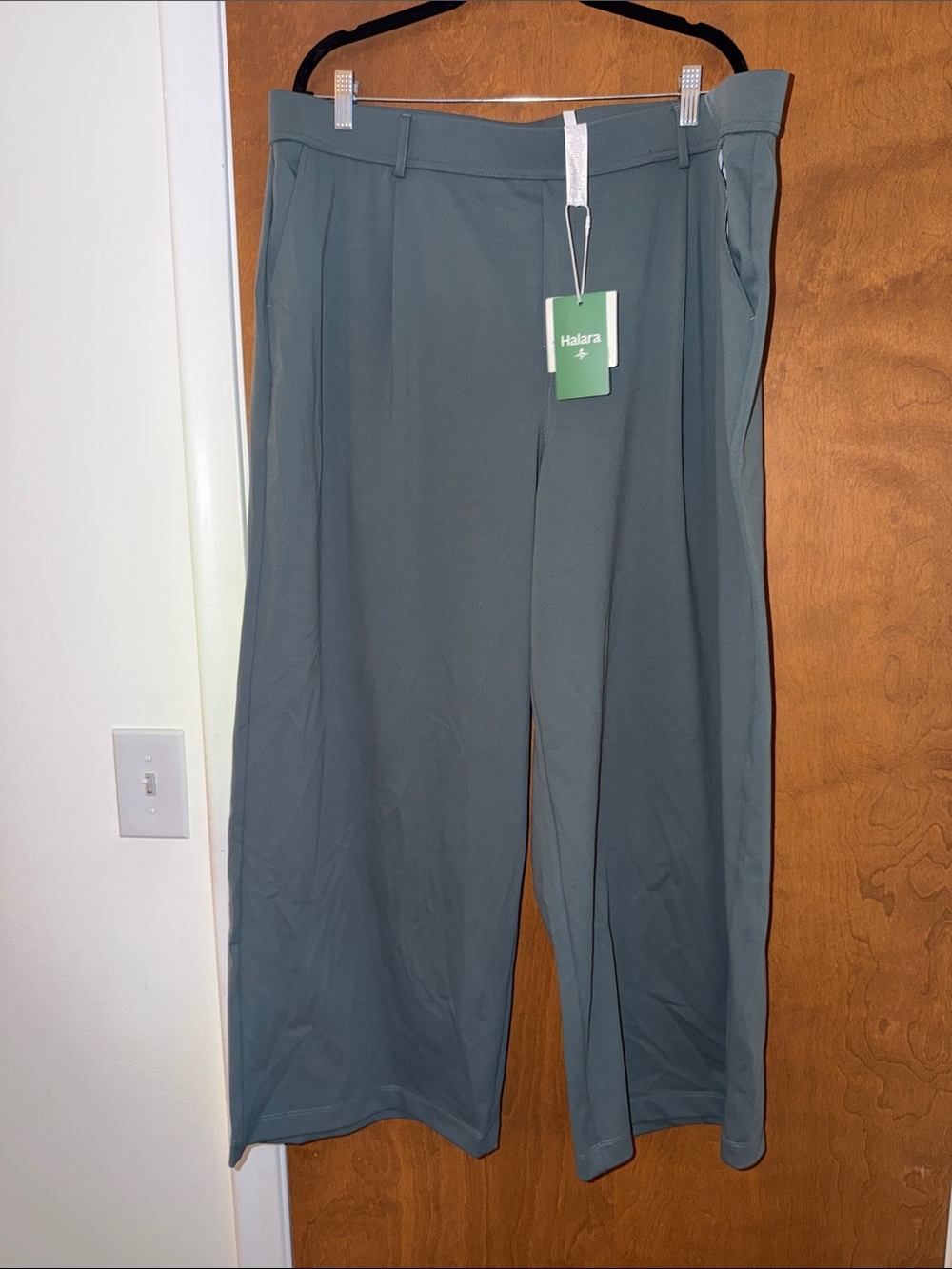 HALARA Wide-Leg Pants in Slate Teal
